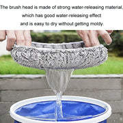 Car Chenille Curved Handle Telescopic Car Wash Soft Bristle Mop(Blue)