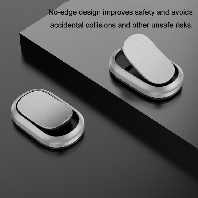 2pcs/set Car Adhesive Multifunctional Invisible Hook(Metal Gray)