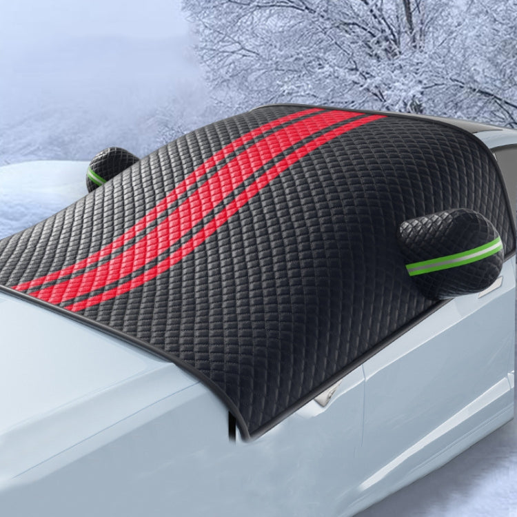 Car Front Windshield Snow and Anti-freeze Thickened Car Cover, Size: Black Red SUV