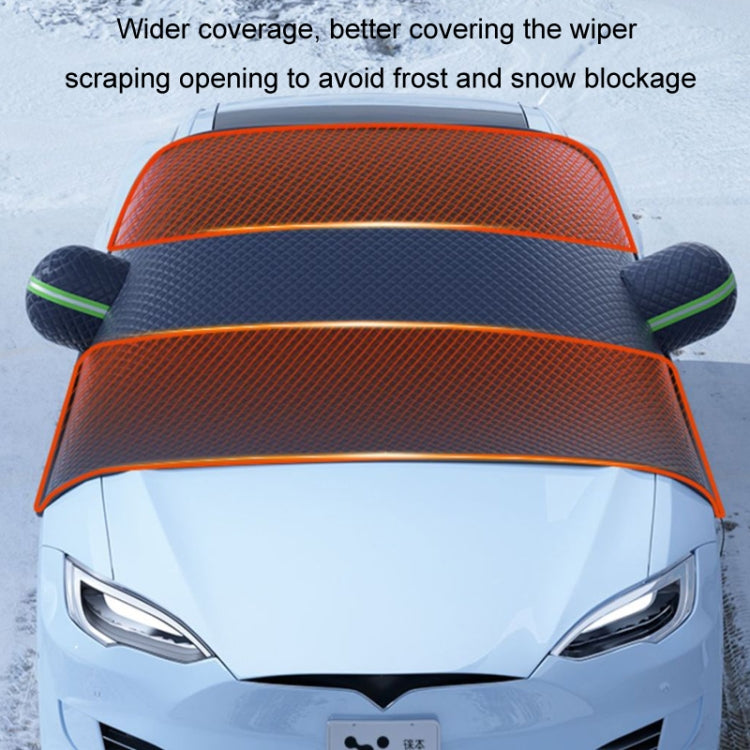 Car Front Windshield Snow and Anti-freeze Thickened Car Cover, Size: Black Red SUV