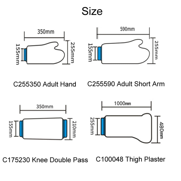 Fracture Water-resistant Plaster Postoperative Bathing Protection, Model: C255350 Adult Hand