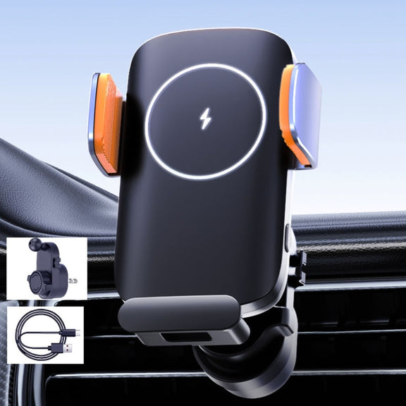Smart Induction Wireless Charger Car Cell Phone Holder Solar Fast Charging Air Vent Navigation Stand(Universal)