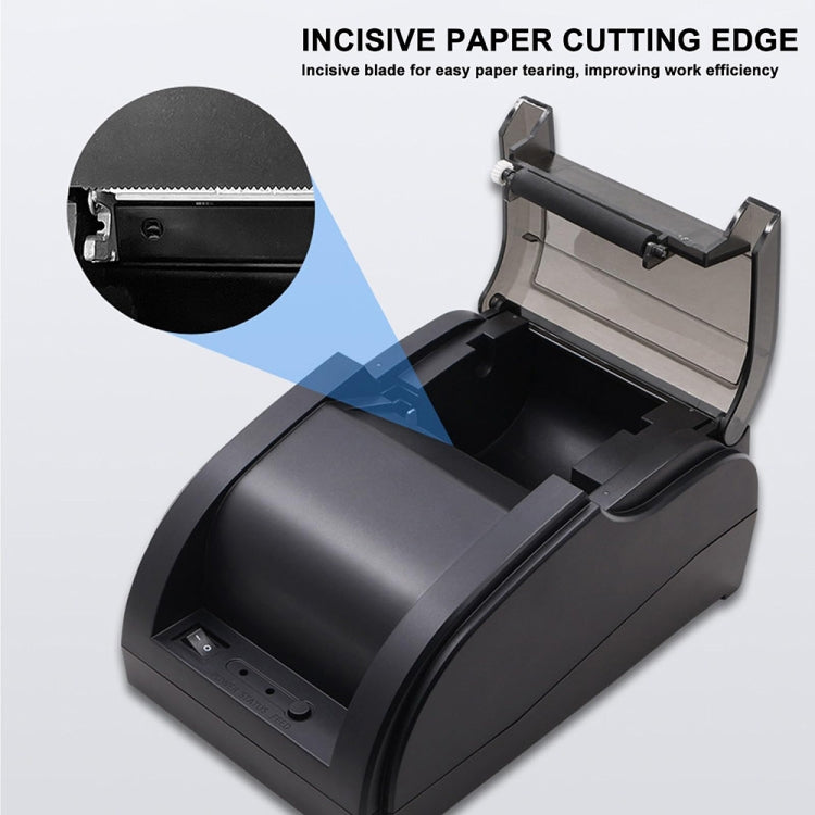 58mm USB Computer Version+Mobile Bluetooth Automatic Order Takeout Receipt Cashier Thermal Printer(EU Plug)
