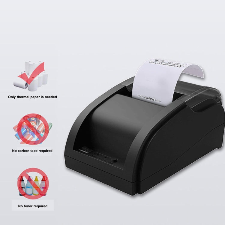 58mm USB Computer Version+Mobile Bluetooth Automatic Order Takeout Receipt Cashier Thermal Printer(EU Plug)