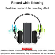 Q25 Intelligent Voice Recorder With Screen HD Noise Canceling Back Clip Voice Reporter, Size: 4GB(Black)
