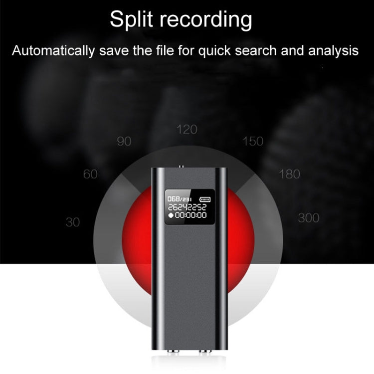 Q25 Intelligent Voice Recorder With Screen HD Noise Canceling Back Clip Voice Reporter, Size: 4GB(Black)