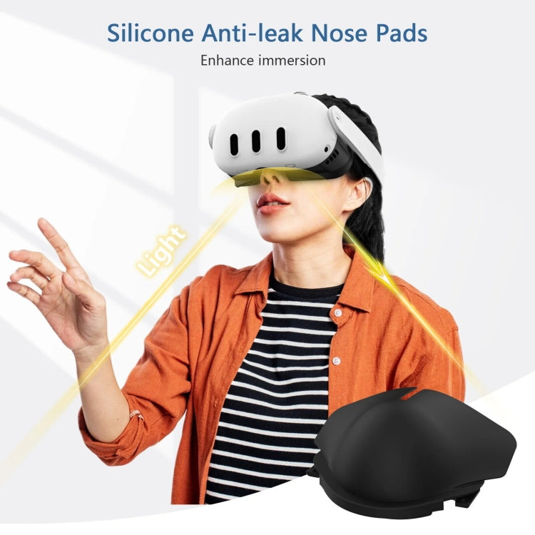 AMVR Q3FC1 For Meta Quest3 Mask Ice Silk Breathable Leather Material(Mask+1 Ice Silk)