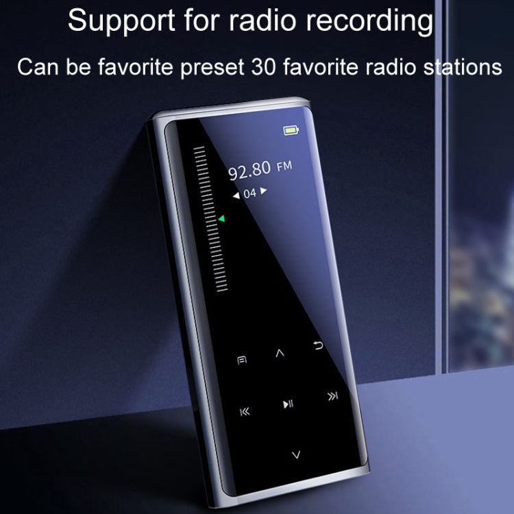 M27 1.8 Inch Bluetooth MP3/MP4 Music Player E-Book Recorder, Size: 32GB(Black)