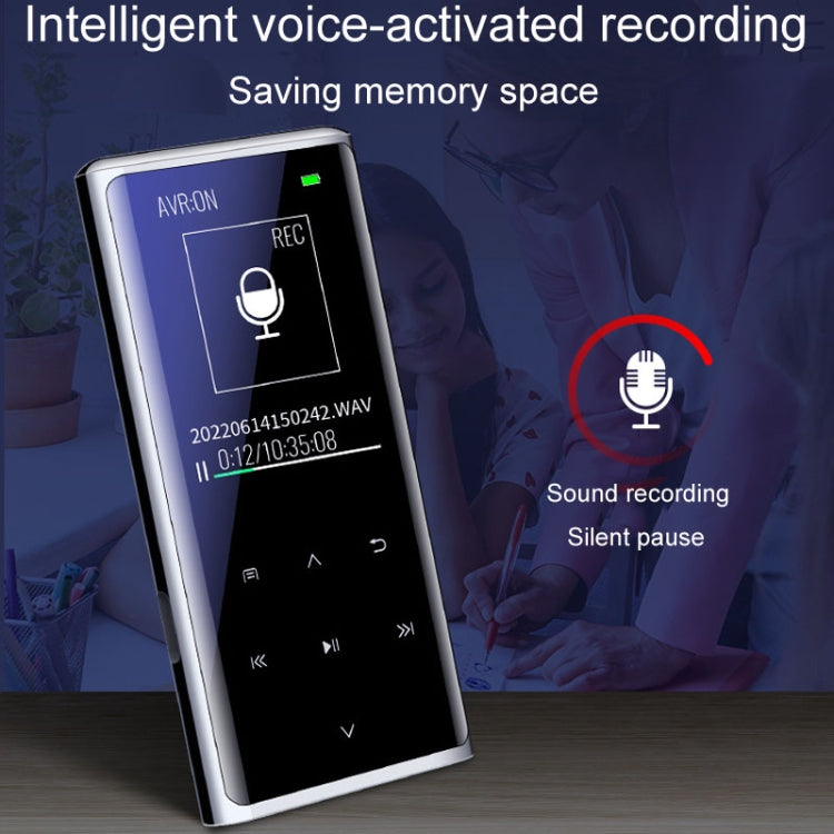 M27 1.8 Inch Bluetooth MP3/MP4 Music Player E-Book Recorder, Size: 4GB(Black)