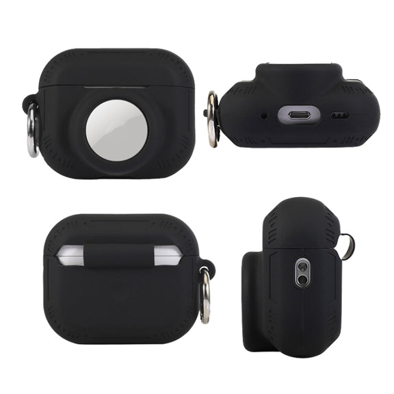 For AirPods Pro 2 / Airtag 2 In 1 All-inclusive Silicone Anti-drop Protection Case(Black)