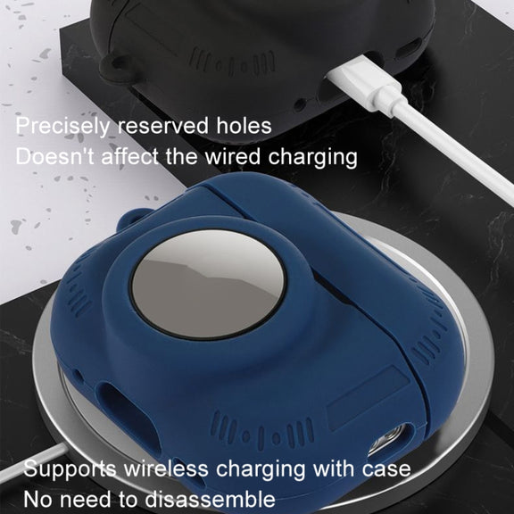 For AirPods Pro 2 / Airtag 2 In 1 All-inclusive Silicone Anti-drop Protection Case(White)