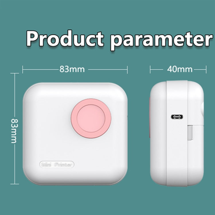 M2 Small Portable Wireless Thermal Photo Printer Student Error Question Label Printer(Pink)