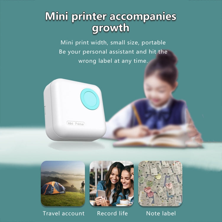 M2 Small Portable Wireless Thermal Photo Printer Student Error Question Label Printer(Black)