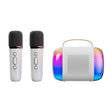 Y5 2 Microphone Portable Bluetooth Speaker Home And Outdoor Wireless Karaoke Audio(White) - Microphone by PMC TechLife | Online Shopping South Africa | PMC TechLife | Buy Now Pay Later Mobicred