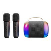 Y5 2 Microphone Portable Bluetooth Speaker Home And Outdoor Wireless Karaoke Audio(Black)