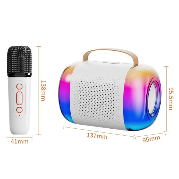 Y5 1 Microphone Portable Bluetooth Speaker Home And Outdoor Wireless Karaoke Audio(Black)