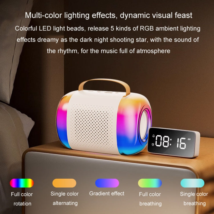Y5 1 Microphone Portable Bluetooth Speaker Home And Outdoor Wireless Karaoke Audio(Pink)
