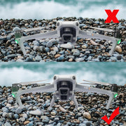 For DJI Air 3 Heightened Landing Gear Body Protection Fall and Crash Proof Folding Extension Kickstand(Gray)