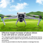 For DJI Air 3 Heightened Landing Gear Body Protection Fall and Crash Proof Folding Extension Kickstand(Gray)