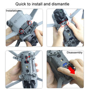 For DJI Air 3 Heightened Landing Gear Body Protection Fall and Crash Proof Folding Extension Kickstand(Gray)