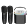 Home Portable Bluetooth Speaker Small Outdoor Karaoke Audio, Color: Y1 Black(Double wheat) - Microphone by PMC TechLife | Online Shopping South Africa | PMC TechLife | Buy Now Pay Later Mobicred