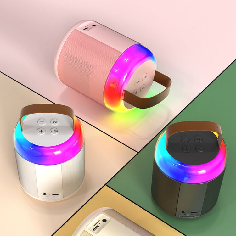 Home Portable Bluetooth Speaker Small Outdoor Karaoke Audio, Color: Y2 Black(Double wheat)