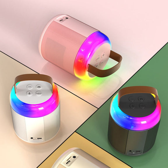 Home Portable Bluetooth Speaker Small Outdoor Karaoke Audio, Color: Y2 Black(Double wheat)