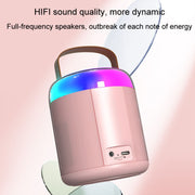 Home Portable Bluetooth Speaker Small Outdoor Karaoke Audio, Color: Y2 White(Monocular wheat)