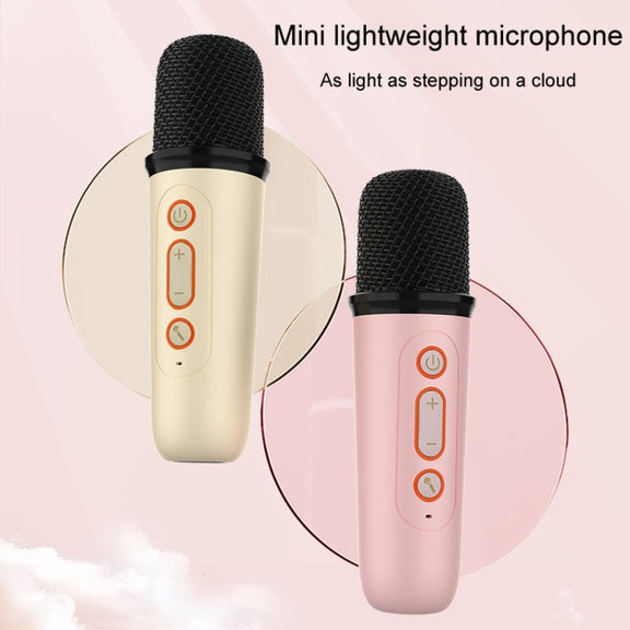 Home Portable Bluetooth Speaker Small Outdoor Karaoke Audio, Color: Y1 White(Double wheat)