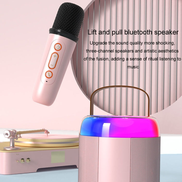 Home Portable Bluetooth Speaker Small Outdoor Karaoke Audio, Color: Y2 Black(Monocular wheat)