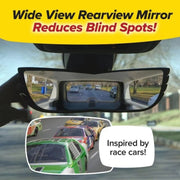 Wide-Angle Rearview Mirror Reduce Blind Spots Fits Most Cars SUVs