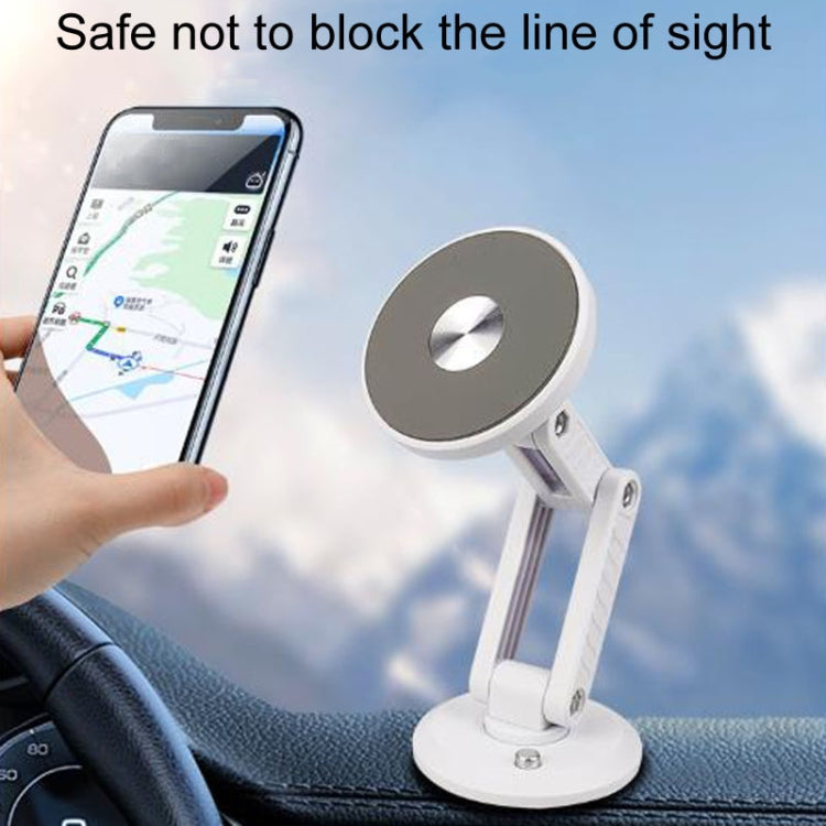 Automotive Magnetic Cell Phone Holder Car Dashboard Navigation Fixed Support Clip(White)