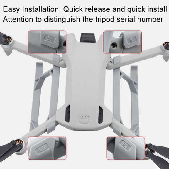 For DJI Mini 3 / Mini 3 Pro 1pair Height Increase Kickstand Landing Gear Propeller Protective Cover