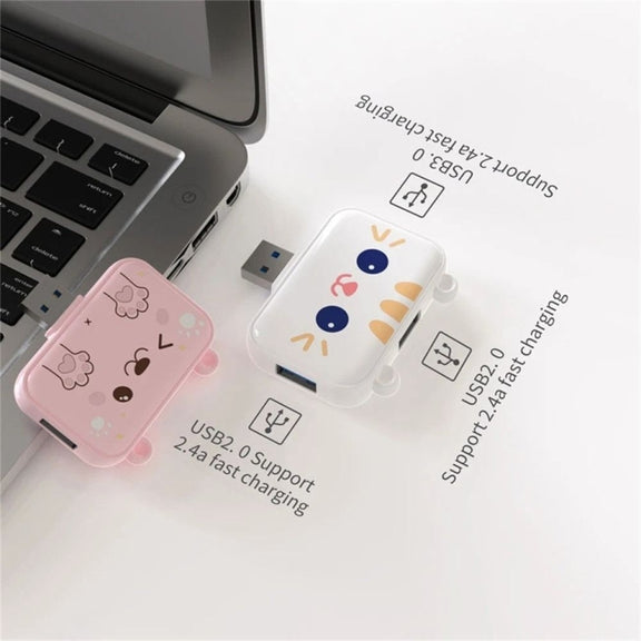 3 In 1 Type-C Docking Station USB Hub For iPad / Phone Docking Station, Port: 3H HDMI+PD+USB3.0 Pink