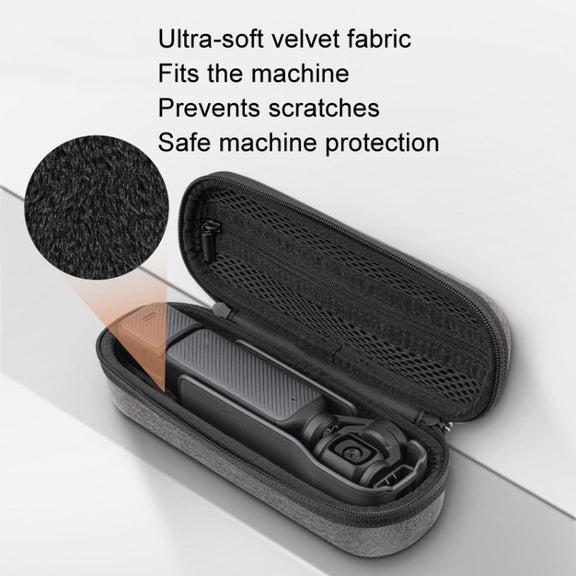For DJI Osmo Pocket 3 XFJI Storage Box Water-resistant Drop-proof Mini Body Handbag Accessories(Dark Gray)