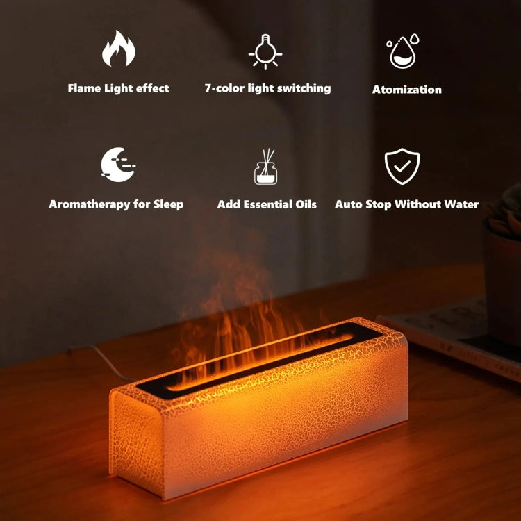 Lava Flame Aromatherapy Machine Air Atomizing Humidifier With Colorful Light, Model: DQ711 Pro Black