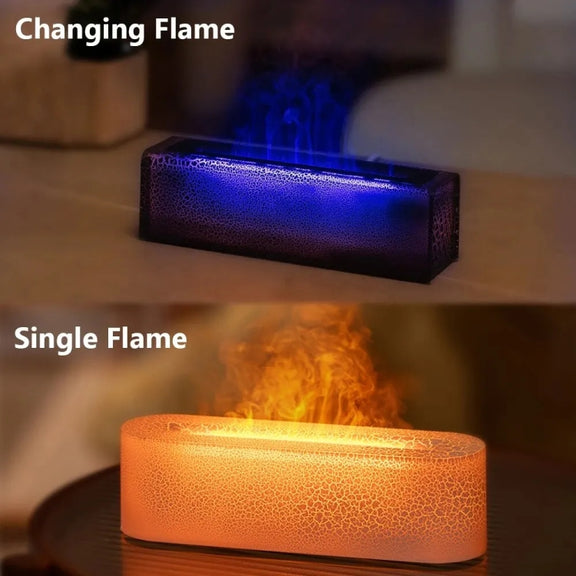 Lava Flame Aromatherapy Machine Air Atomizing Humidifier With Colorful Light, Model: DQ711 Pro Black