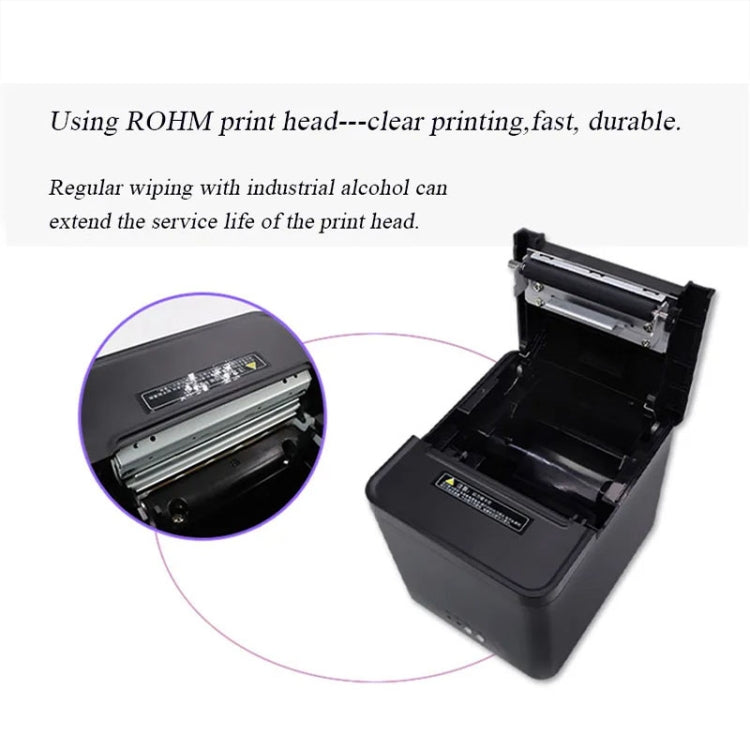 80mm USB+Network Port Thermal Receipt Printer Store Cashier Printer(UK Plug)