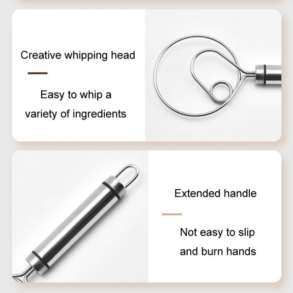 Stainless Steel Flour Mixer Flour And Egg Beaters Noodle Making Tools, Specification: Double Circle