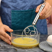 Stainless Steel Flour Mixer Flour And Egg Beaters Noodle Making Tools, Specification: Double Circle