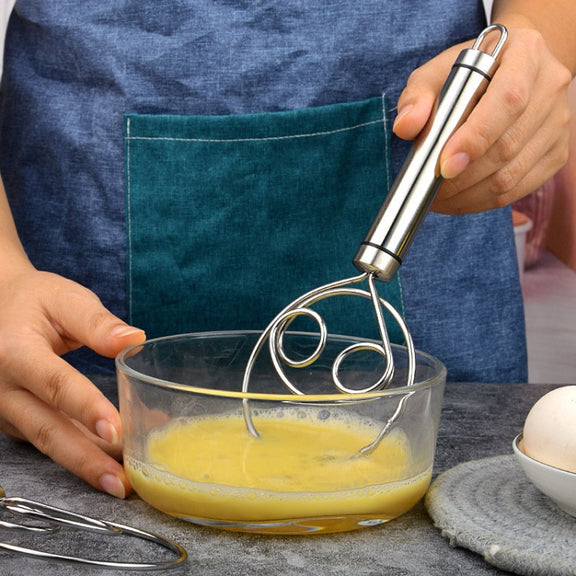 Stainless Steel Flour Mixer Flour And Egg Beaters Noodle Making Tools, Specification: Double Circle