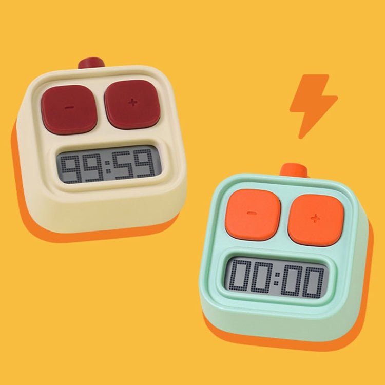 H-C-06 Robot Kitchen Timer Children Time Management Running Exercise Timer(Yellow)