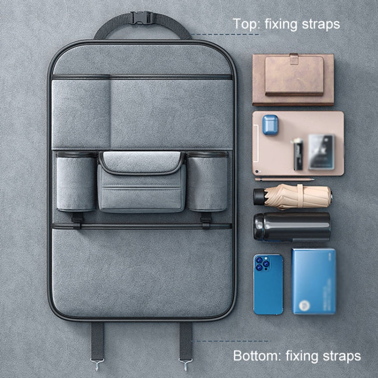 Multifunction Car Seat Back Storage Bag Seat Back Pocket Car Utility Storage Hanging Bag(Gray)