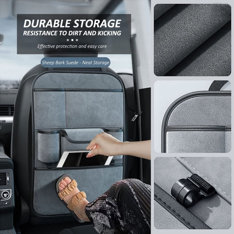 Multifunction Car Seat Back Storage Bag Seat Back Pocket Car Utility Storage Hanging Bag(Black)