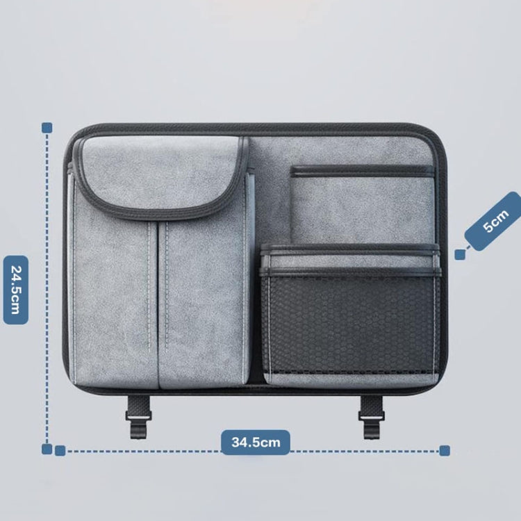 Car Seat Back Organizer Multifunctional Storage Bag Decorative Products(Gray)