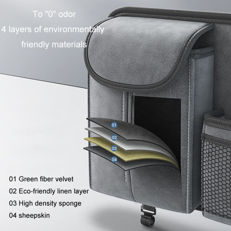 Car Seat Back Organizer Multifunctional Storage Bag Decorative Products(Gray)