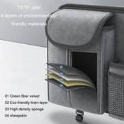 Car Seat Back Organizer Multifunctional Storage Bag Decorative Products(Gray)