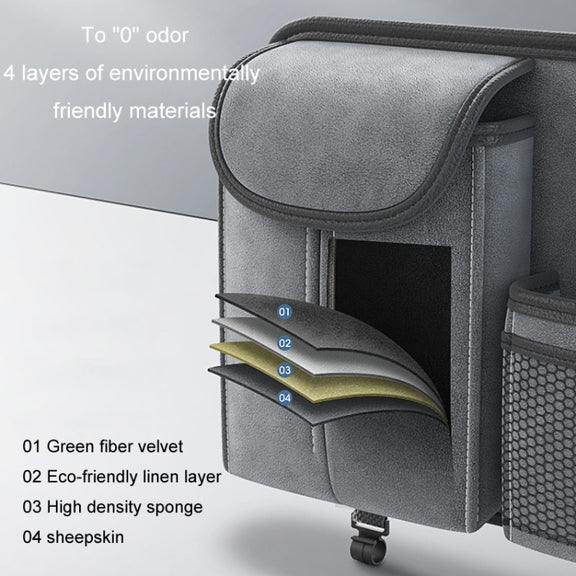 Car Seat Back Organizer Multifunctional Storage Bag Decorative Products(Gray)
