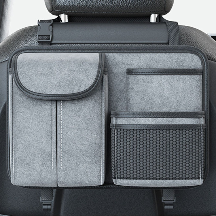 Car Seat Back Organizer Multifunctional Storage Bag Decorative Products(Gray)