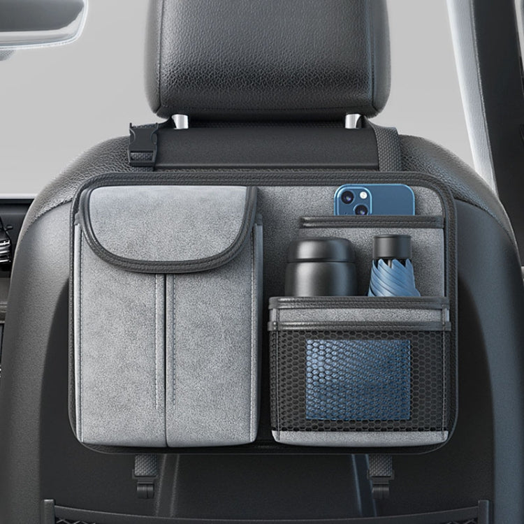 Car Seat Back Organizer Multifunctional Storage Bag Decorative Products(Gray)